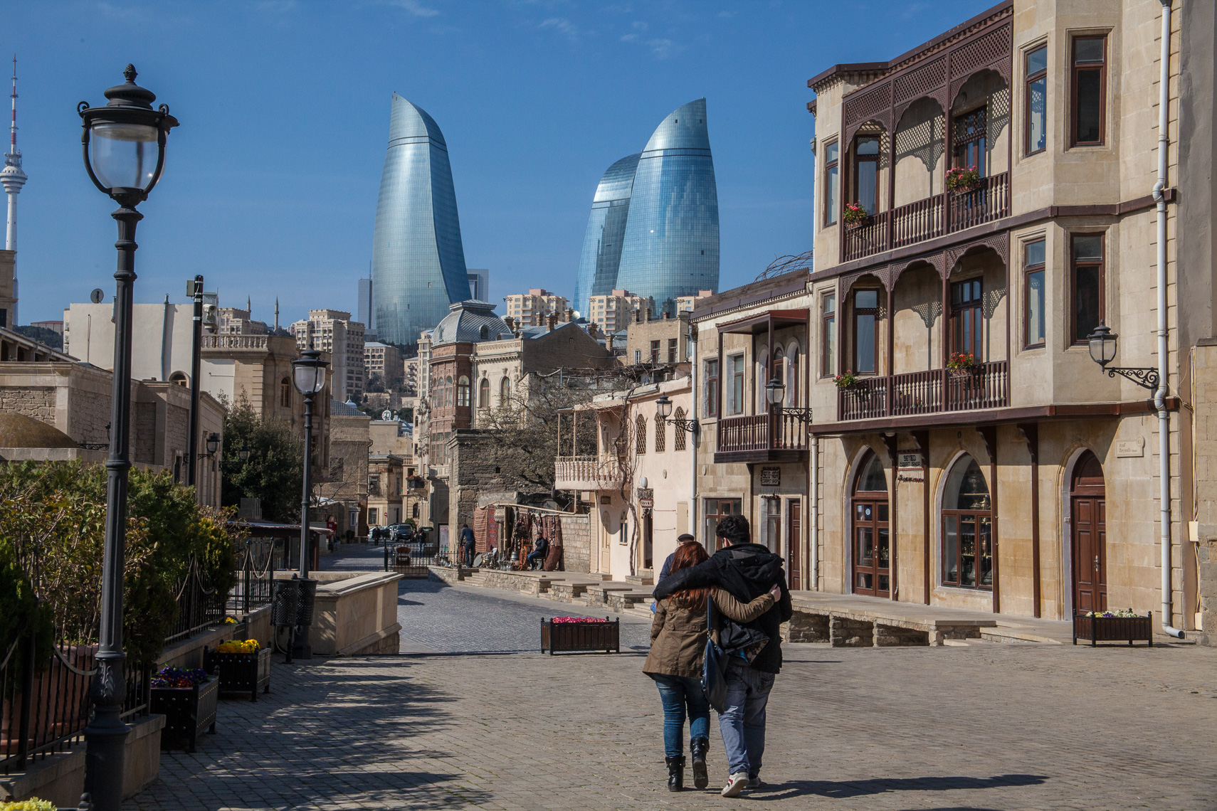1016Old City, Baku Azerbaijan, the Flame Towers, Architect HOK