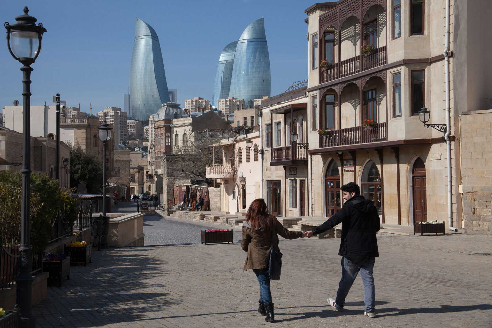 1202Baku Azerbaijan, the Flame Towers, Old City